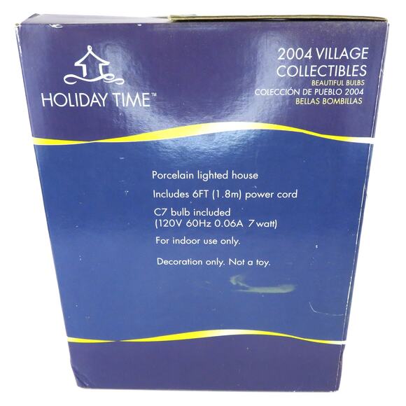 Holiday Time Beautiful Bulbs Porcelain Lighted Village Collectibles House 2004 - Picture 15 of 16